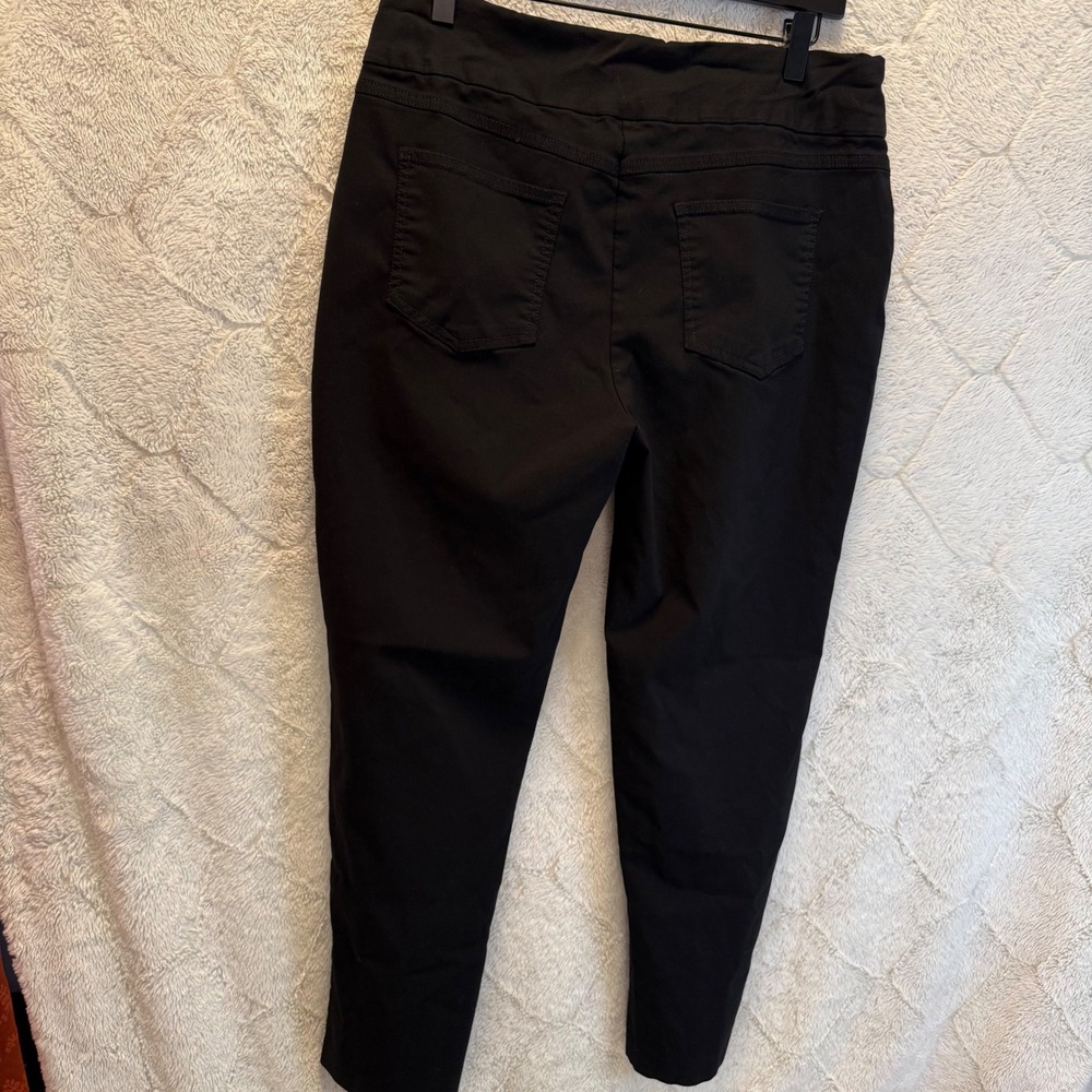 Ruby Rd Womens 14 Black Pull On Millennium Stretch Ankle Pants Slim Straight - Picture 3 of 10